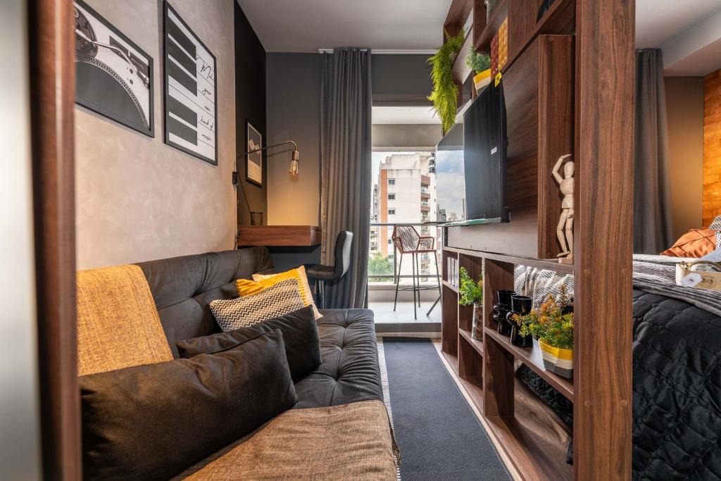 BHaus Allianz Park Arti Perdizes - Studio Deluxe com Varanda - Academia - Lavanderia - Próximo ao Shopping Bourbon - at4 1