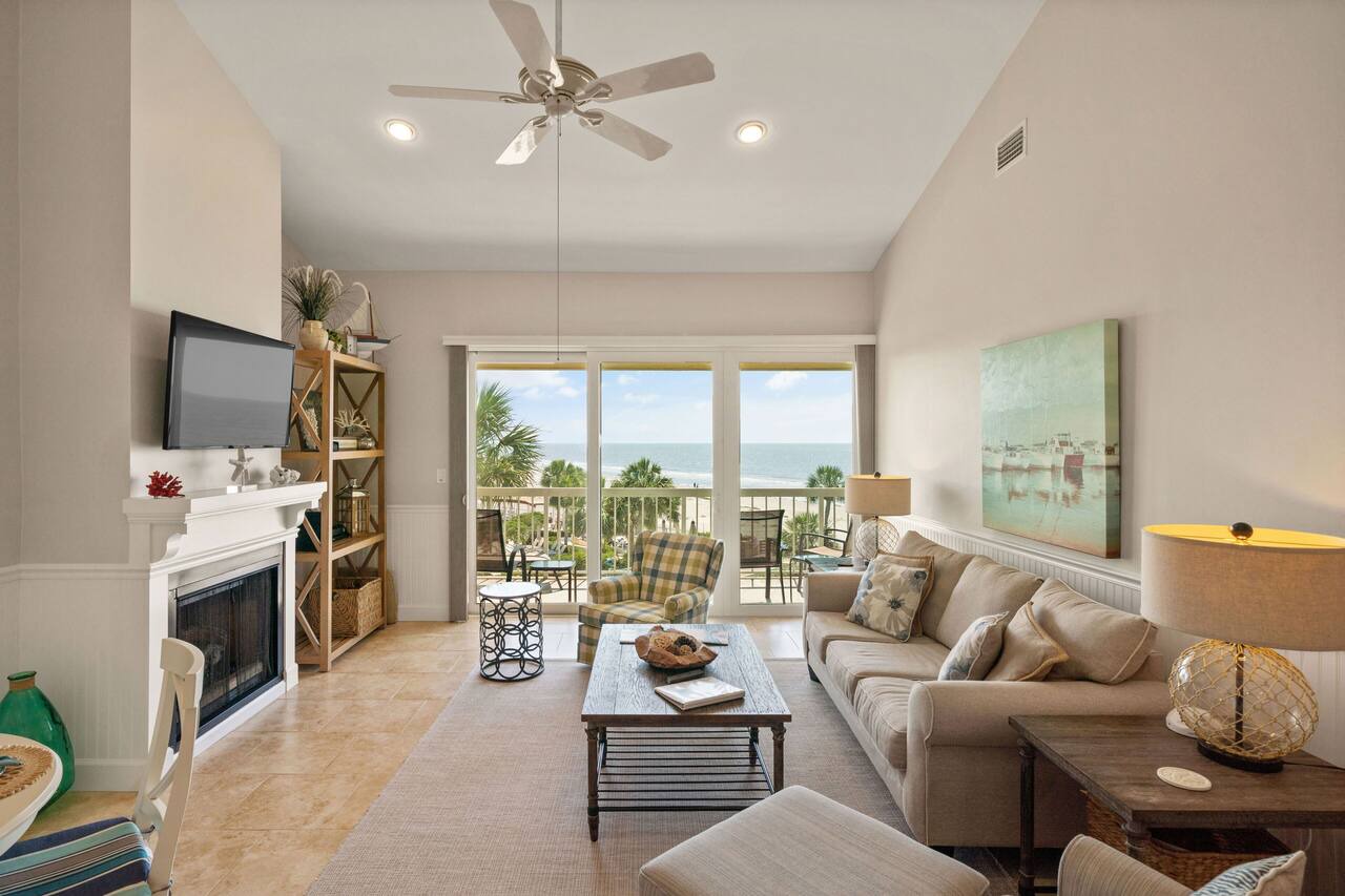 King & Prince Oceanfront South Villa with Beach and Resort Amenities 1