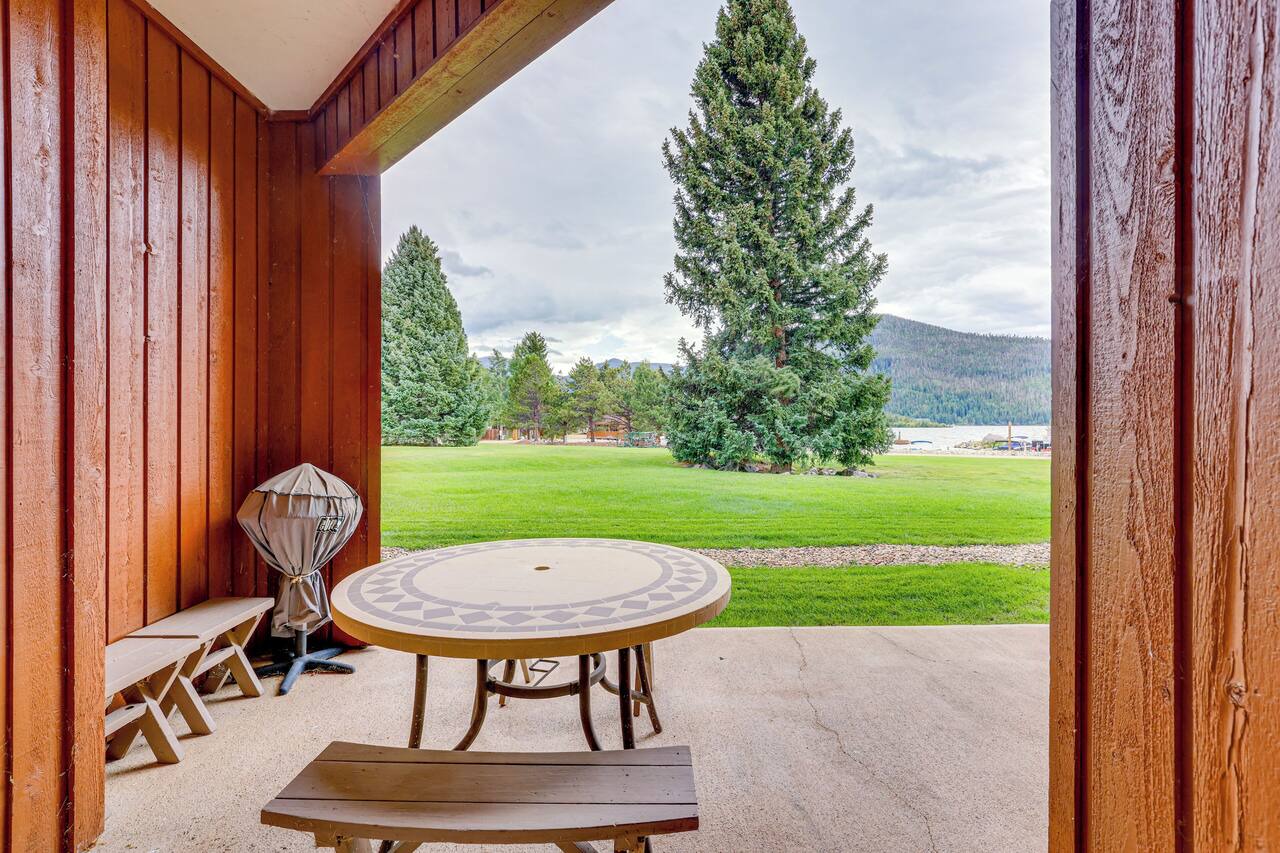 Steps to Shadow Mountain Lake: Grand Lake Condo 1