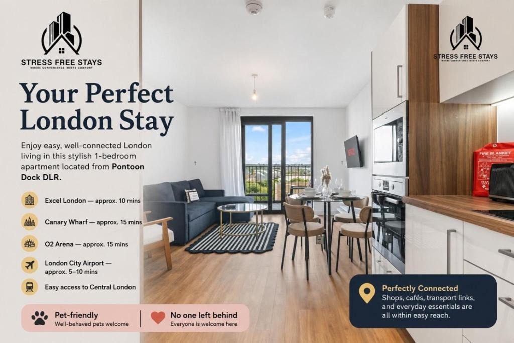 Stylish 1 BR Gym Near Excel & London City Airport 1