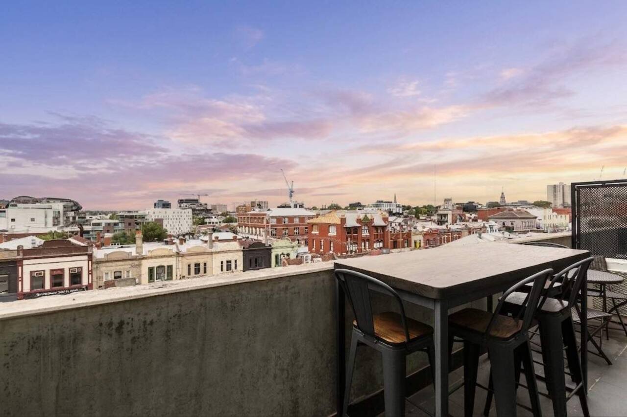 Sunrise rooftop views above eclectic Fitzroy 1
