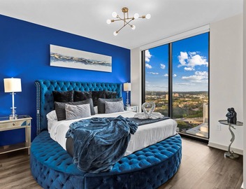 25th Floor Midnight Oasis | Skyline Views, Balcony, Near Mercedes-Benz Stadium 2
