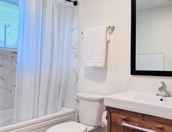 Charming Queen Bedroom with Bathroom Vancouver West 5
