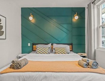 Clean and Comfy King Bed Steps to Fishtown Fun 2
