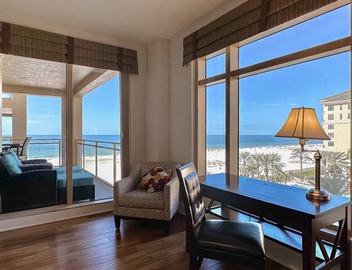 Exclusive Sandpearl Residences condo with Gulf views heated pool spa grills 2
