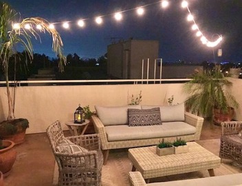 Large rooftop terrace with sweeping ocean and city view 4