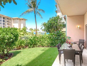 Maui Resort Rentals: Honua Kai Hokulani 112 – Super Quiet and Private Ground Floor 2BR, Easy Access to Pools, Beach, and BBQs, Large Lawn Area! 4