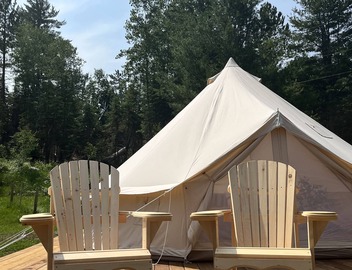 Off Grid Glamping Tent with shared Hot tub, and Sauna! 5