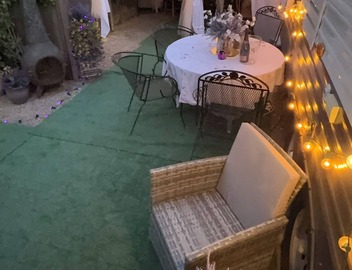 Ojai Pixie Suite spacious contemporary trailer, outdoor living area, rose garden 2
