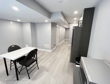 One bedroom ensuite toilet on main level & kitchen, living, bathroom lower level 5