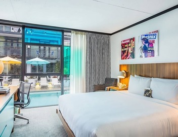 Pet-Friendly King Room with Pool View, Boston Escape! 4