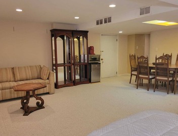 Spacious basement with indoor garage 2