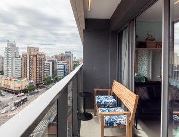 Studio Moderno no Paraíso com Varanda e Vista Ao lado do Metrô 2