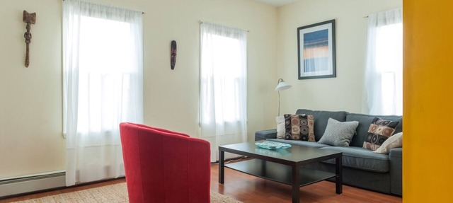 3 bedroom apartment next to T stop/off street parking