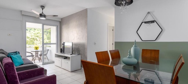 3 QUARTOS a 300 RioCentro - Condominio com PISCINA, ESTACIONAMENTO e Portaria 24h - Wi-Fi ilimitado e Cozinha Completa - Apartamento indicado para Grupos, Hóspedes a Trabalho e Crianças