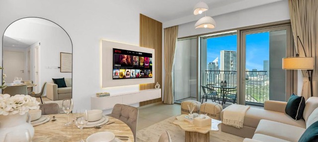 Blissful Stays - Luxury Two Bedroom Apartment at Downtown Views II- 5 min walk to Dubai Mall, Burj Khalifa with Infinity Pool