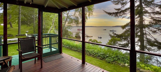 Classic oceanfront cottage and cabin on stunning 8 acres with sunset water views