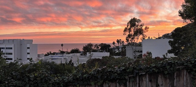 Cozy Laguna Beach private retreat with ocean views from the spacious deck.