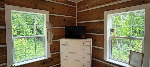 Log cabin on the hill