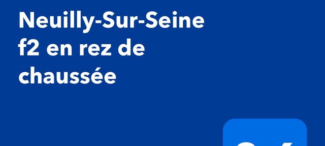Neuilly-Sur-Seine f2 en rez de chaussée