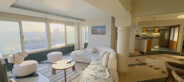 Nilefront Elegance Apartment Between Zamalek & Downtown