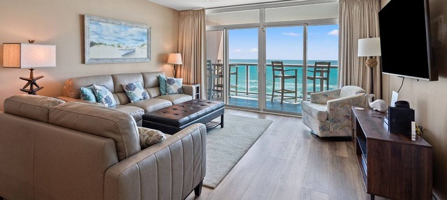 Spacious and stylish condo is perfect for a beach getaway full of adventure, relaxation, and fun.