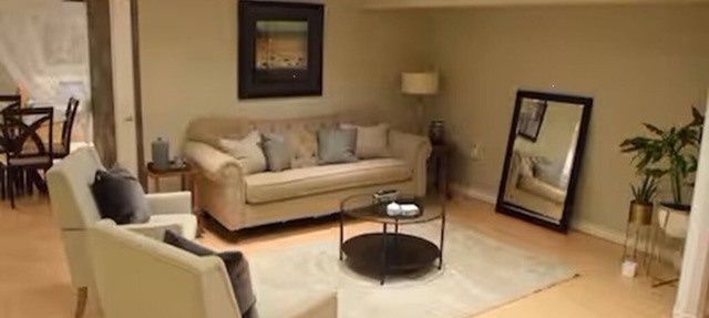 Spacious Basement Apt Open Concept wth Separate Entrance No Walls Dividing Rooms