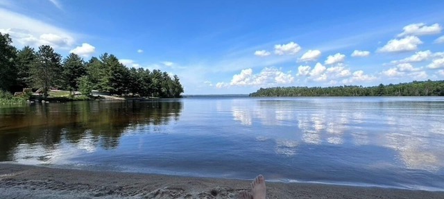 Timber Haven on the water's edge with your own private, sandy beach