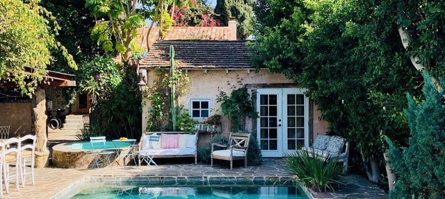 Under the Tuscan Sun Studio-Style Cottage With Stone Pool in West LA