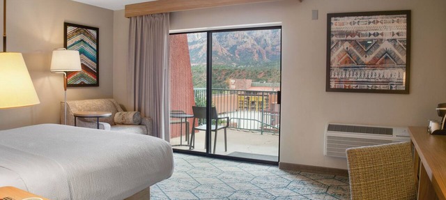 Uptown King Hotel Room w/Private Patio and Mountain View @ The Matterhorn Inn