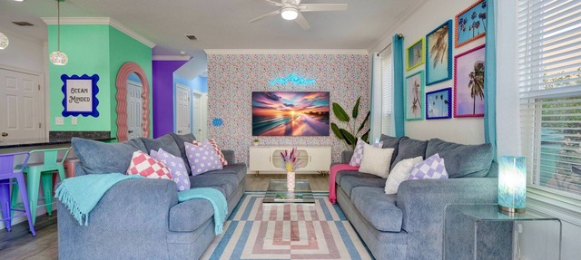 Walk2Beach | Golf Cart | Arcades | Dog Friendly | Stocked Kitchen