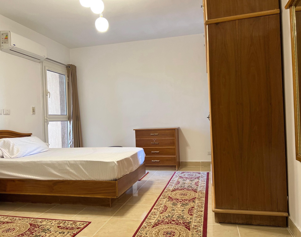 Cozy 4-bedroom apartment newly furnished in beautiful Madinaty with WiFi, AC 1