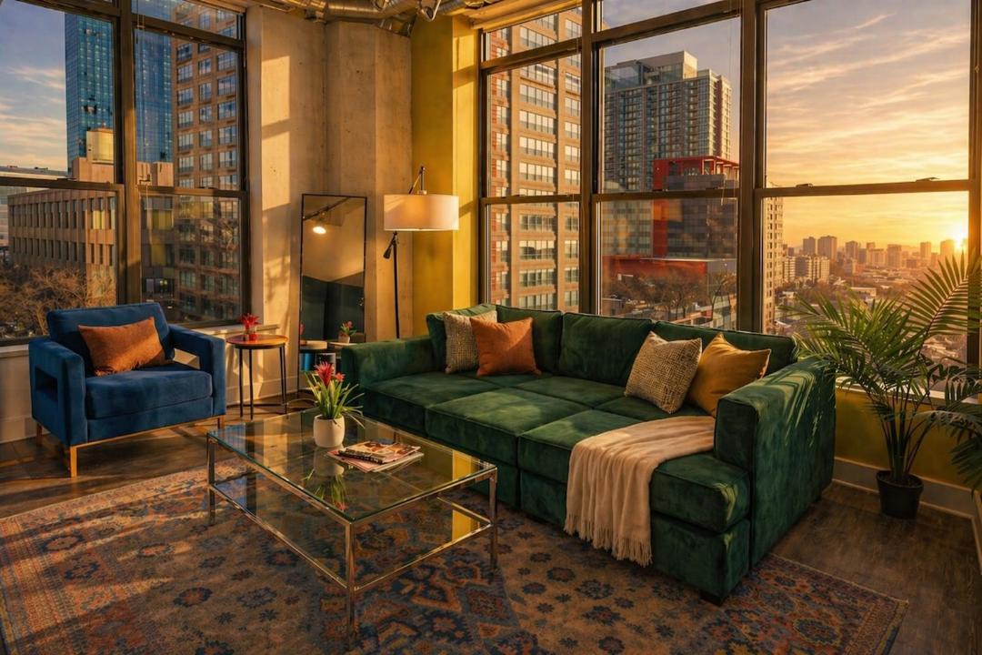Bright 2BR Luxury Corner Suite with Optional Parking Sleeps 6 guests Near McCormick Place and Soldier Field 1