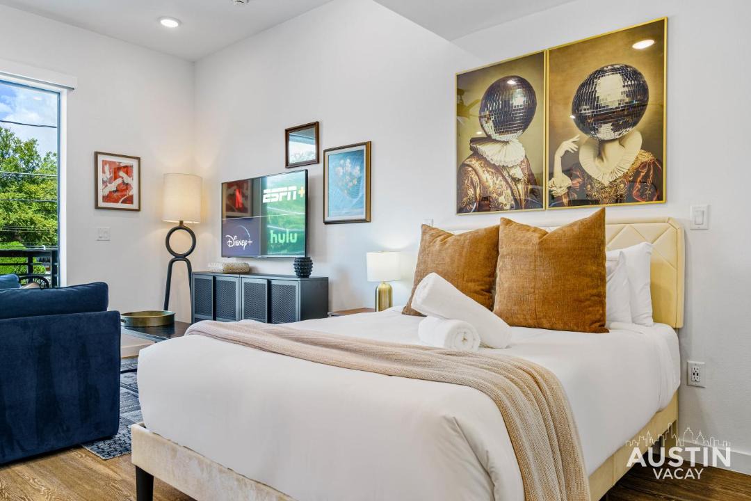 Vibrant Austin Studio Balcony plus Parking and Wi-Fi 1