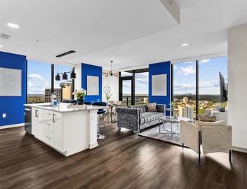 25th Floor Midnight Oasis | Skyline Views, Balcony, Near Mercedes-Benz Stadium 3