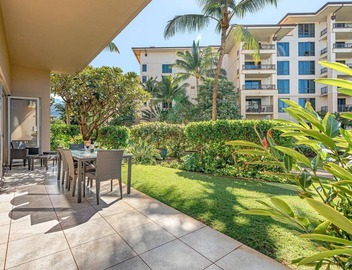 Maui Resort Rentals: Honua Kai Hokulani 112 – Super Quiet and Private Ground Floor 2BR, Easy Access to Pools, Beach, and BBQs, Large Lawn Area! 2