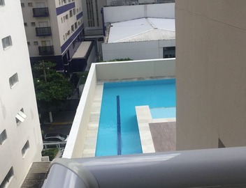 Apartment with gourmet balcony, 150m from the beach, 3 bedrooms with air conditioning, swimming pool and barbecue. 3