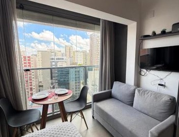 1227 Studio colado ao Metrô Paraíso e Av Paulista com sacada, arcondicionado, sofa e lazer completo com piscina, academia, lavanderia, coworking e muito mais 4