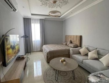 شقة صالة وغرفة نوم هادئه ومريحة دخول ذكي 2