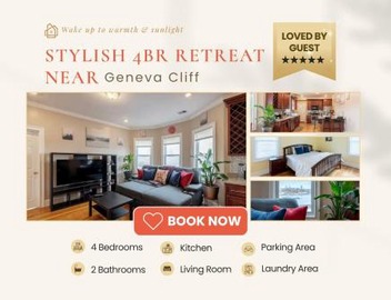 Vibrant 4BR Boston Apt - Balcony, Bathtub, TV near I-95 & Pet Friendly 903 4