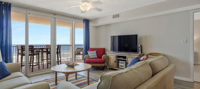 Orange Beach Gulf-Front 2BR Sleeps 5 High-Top Balcony Table Pool Boats