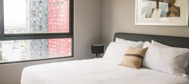 Fully equipped kitchen, high-speed internet, comfy king-size and queen-size beds, and two TVs, GYM, Pool and located just a 3-minute walk from the new U.S. Embassy