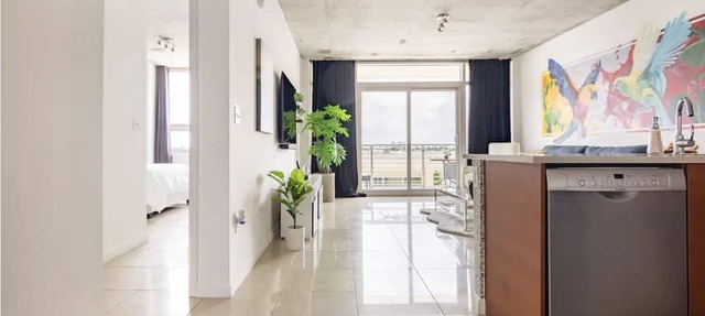 Bright Sleek condo with wonderful skyline view