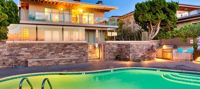 Dana Point Headlands oceanfront with a pool overlooking the beach STR14-0128