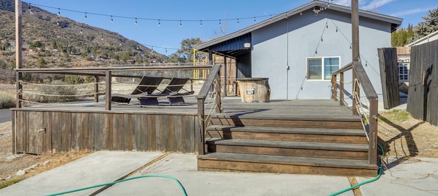 Private Deck & Views: Frazier Mountain Cabin