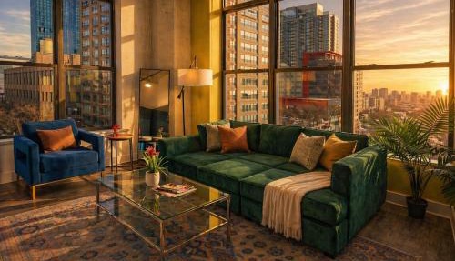 Bright 2BR Luxury Corner Suite with Optional Parking Sleeps 6 guests Near McCormick Place and Soldier Field
