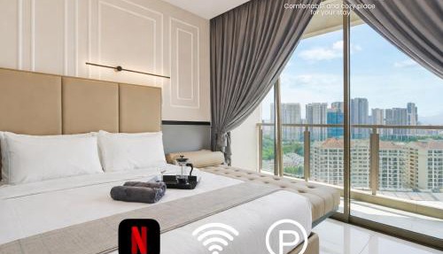 Calming Blue Studio 4Pax Dorsett by RumaBnB