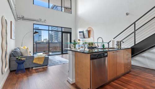 King and Queen 2-Story Loft with 2 Ensuite Baths and Private Balcony at Atlantic Station