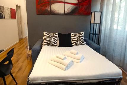 Ancient Rome Colosseum modern and bright apartment