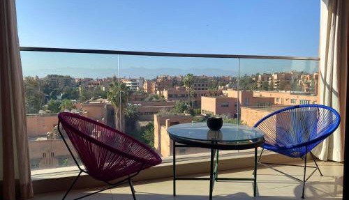 Luxueux Appart Hivernage avec vue sur L'Atlas